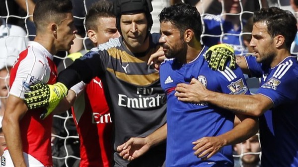Costa bertengkar dengan pemain Arsenal