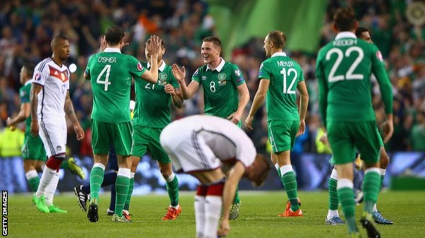 Rep. Irlandia berhasil mengalahkan tim Juara Dunia Jerman 1-0