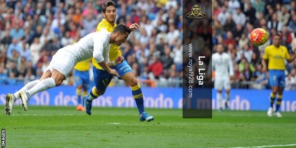 Sundulan kepala Ronaldo gol ke-dua untuk Real Madrid
